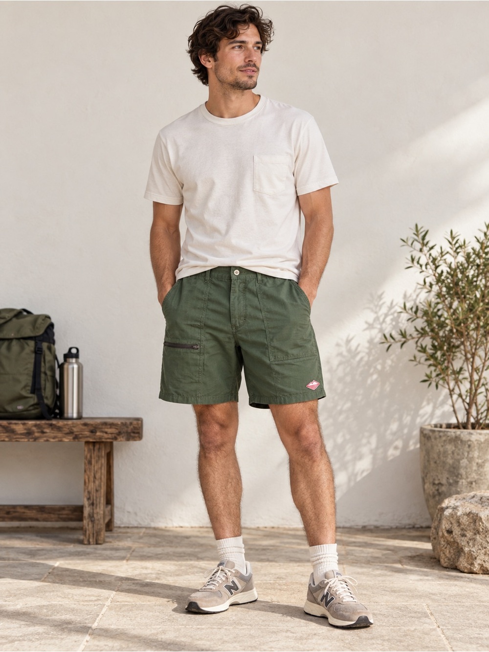 Battenwear Local Shorts M Olive Ripstop Cotton Made USA Gorpcore Utility